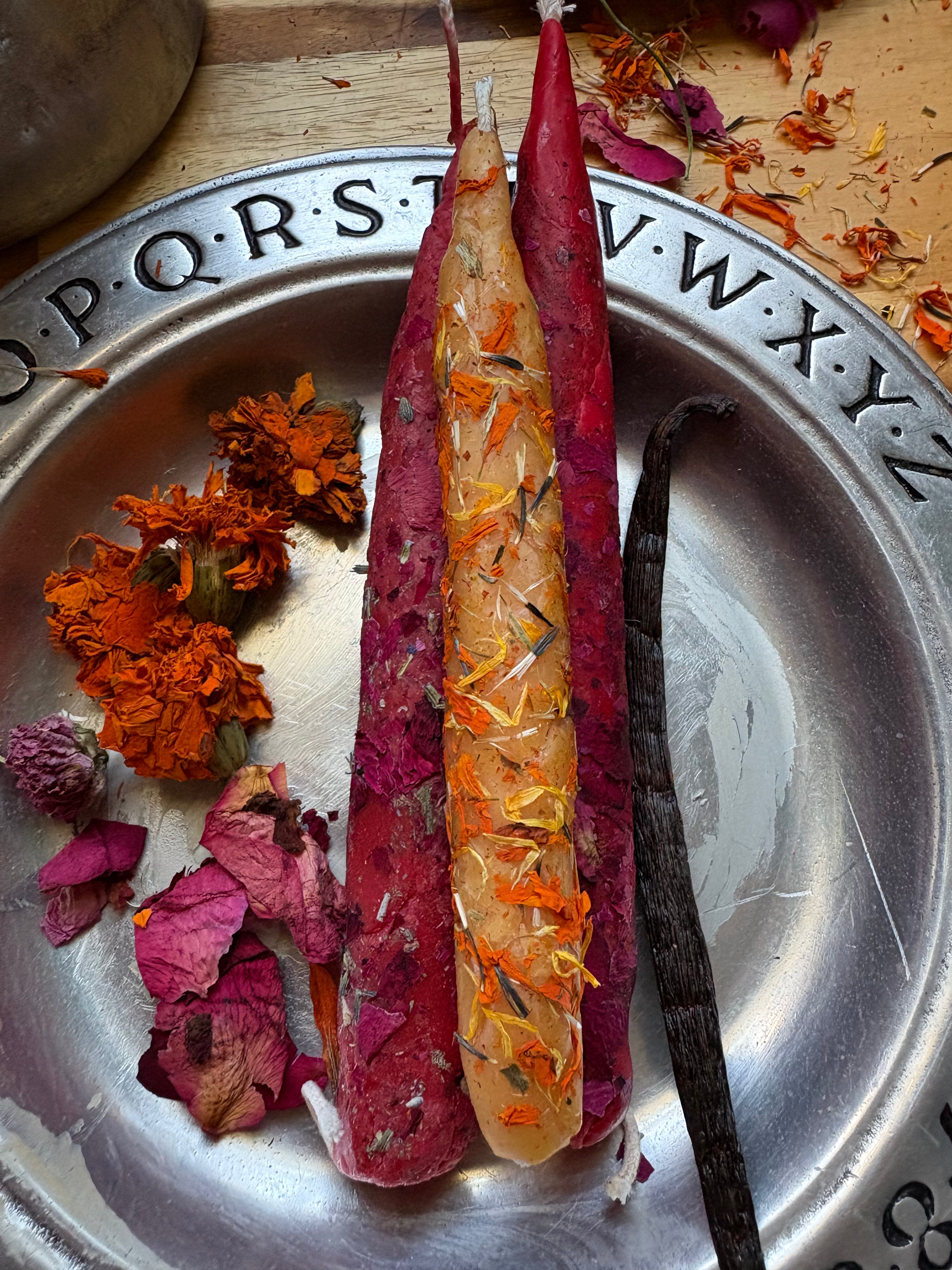 Hand rolled candles