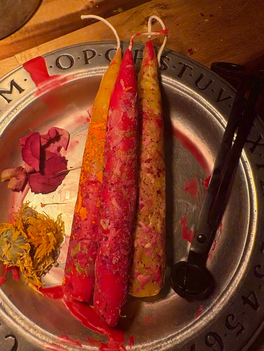 Autumn Leaves Roll candle set