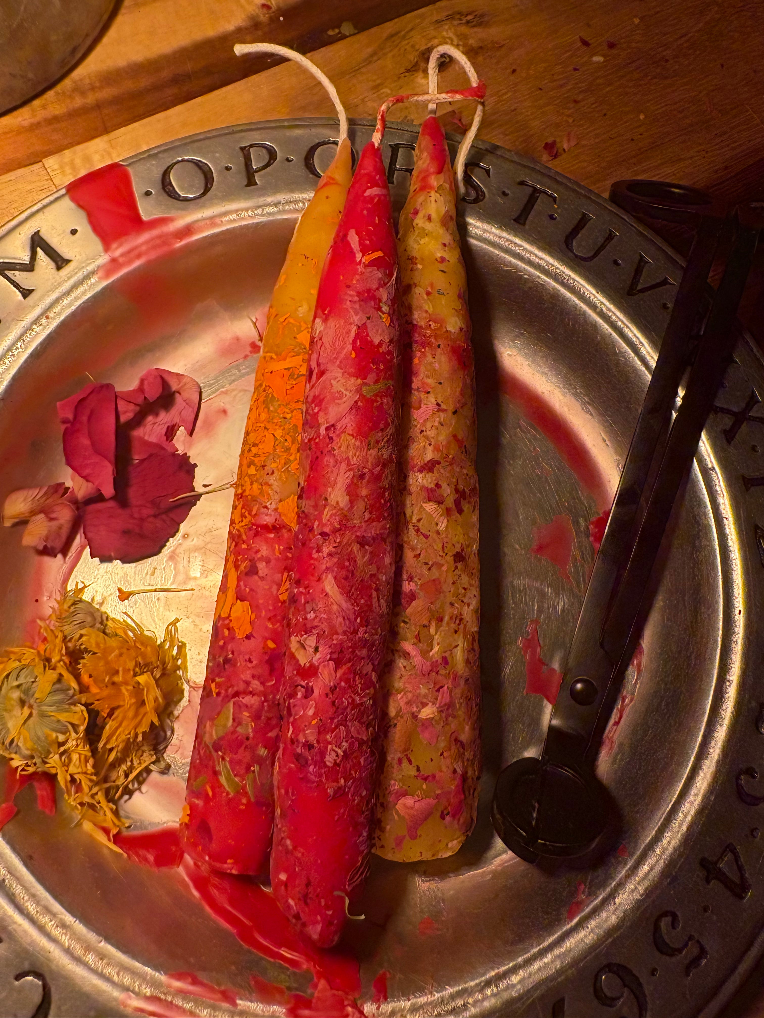 Autumn Leaves Roll candle set