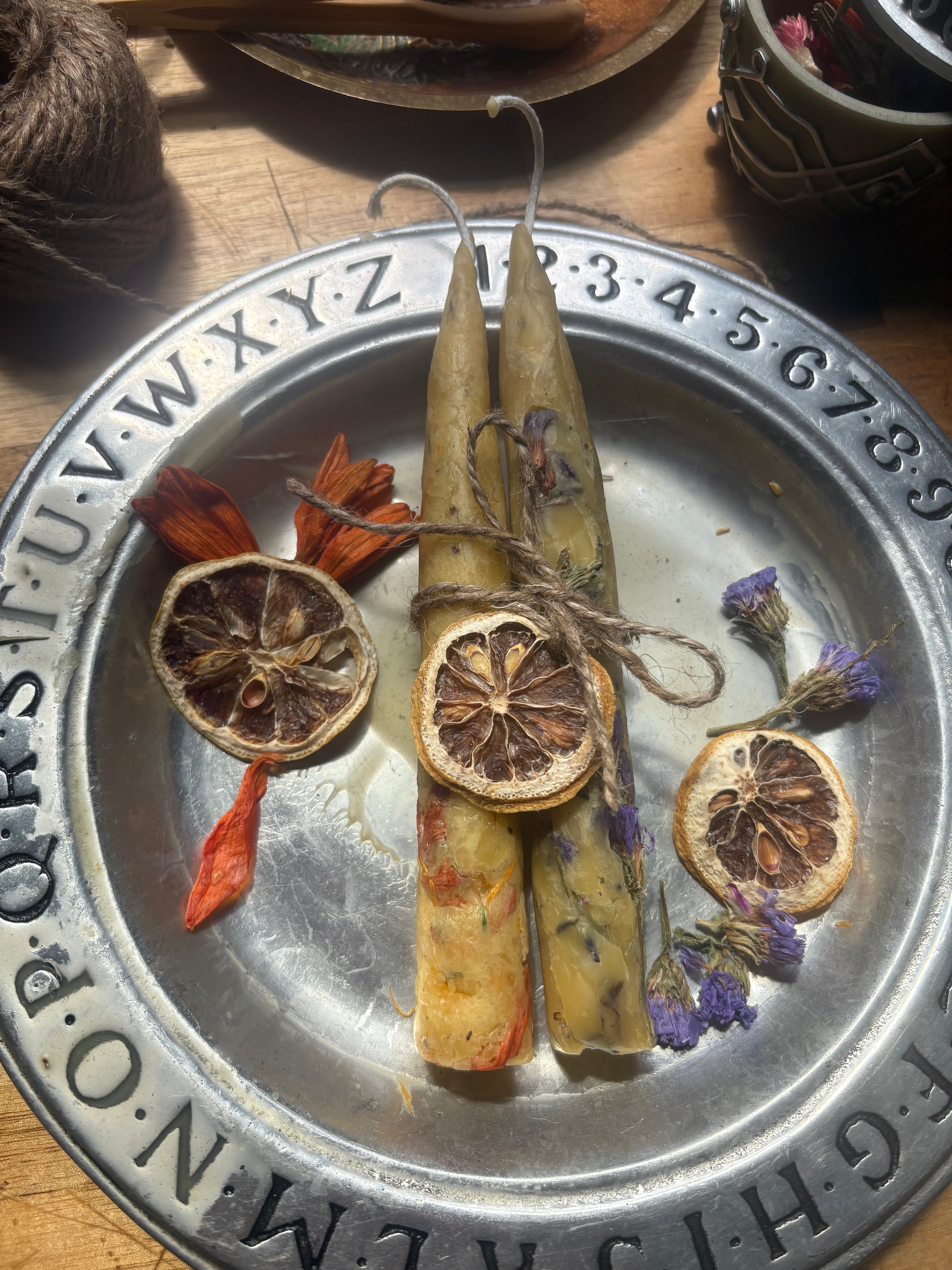 Hand rolled candles