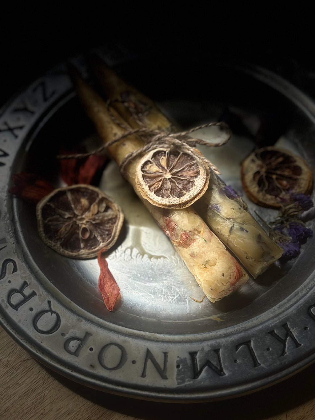 Hand rolled candles