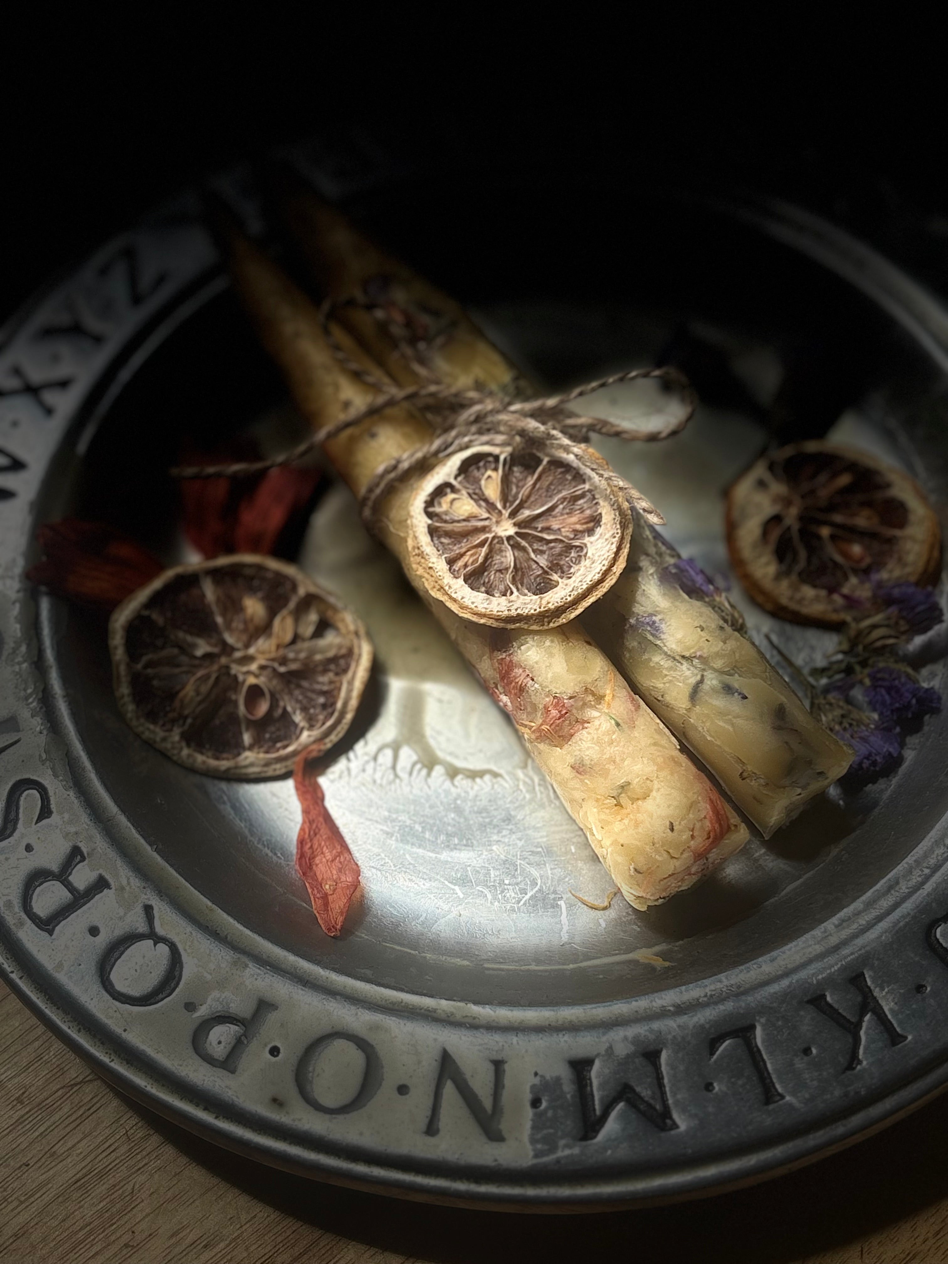 Hand rolled candles